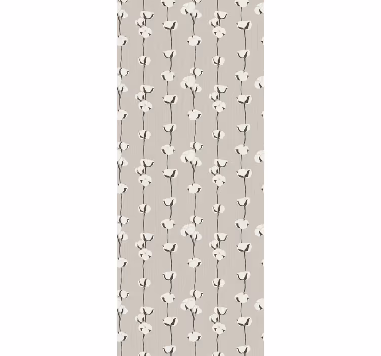 Cotton blossom trail flower wallpaper - TenStickers