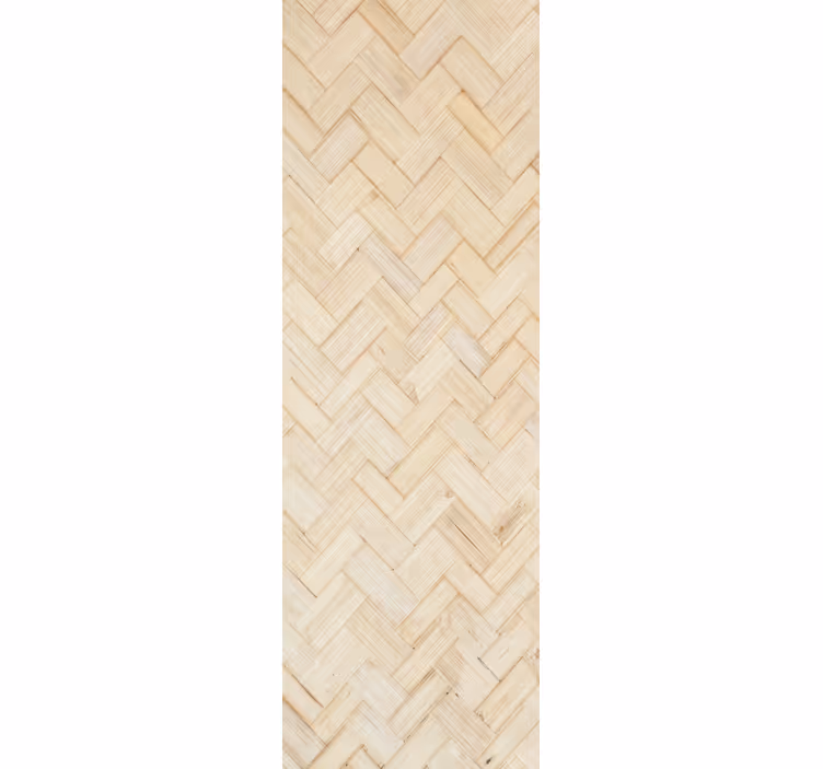 Wood wallpaper with herringbone pattern - TenStickers