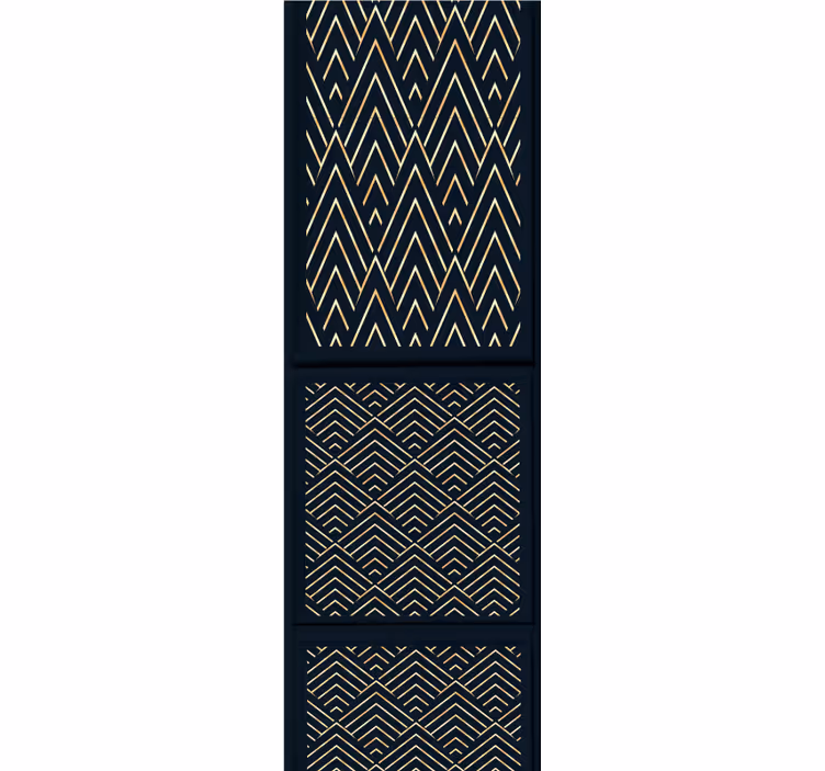 Stylish zigzag lines master bedroom wallpaper - TenStickers
