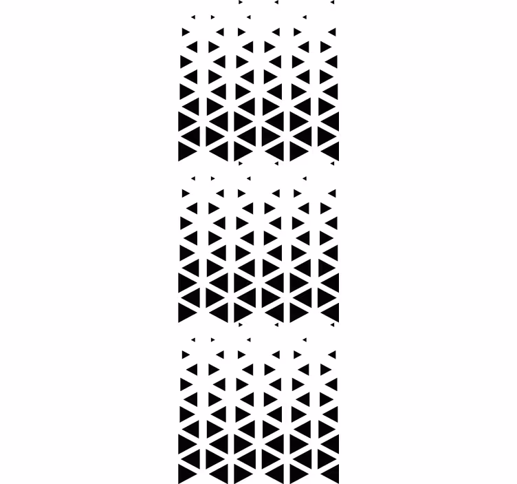 Black Triangle Arrangement geometric wallpaper - TenStickers
