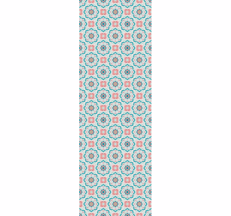 Flower and Star floral ornament wallpaper - TenStickers