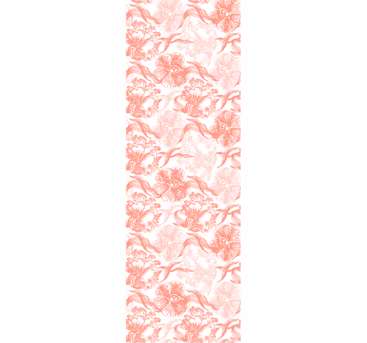 Soft bloom overlay floral ornament wallpaper - TenStickers