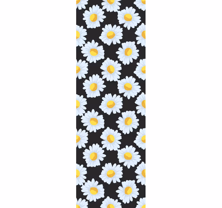 Black daisy blooms flower wallpaper - TenStickers