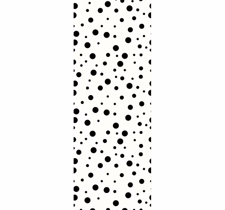 Polka dots wallpaper in black dots - TenStickers