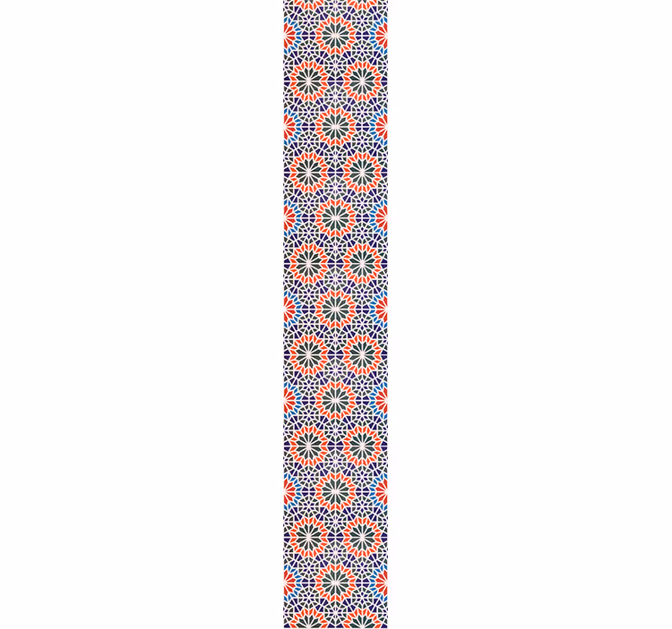 Floral ornament wallpaper with geometric flower patterns - TenStickers