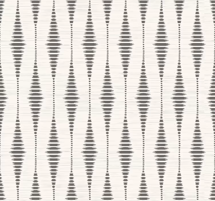 "Rabaul Ikat" grey and beige shapes wallpaper - TenStickers