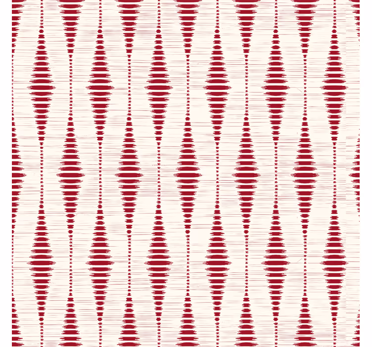 Red rabaul ikat shapes wallpaper - TenStickers