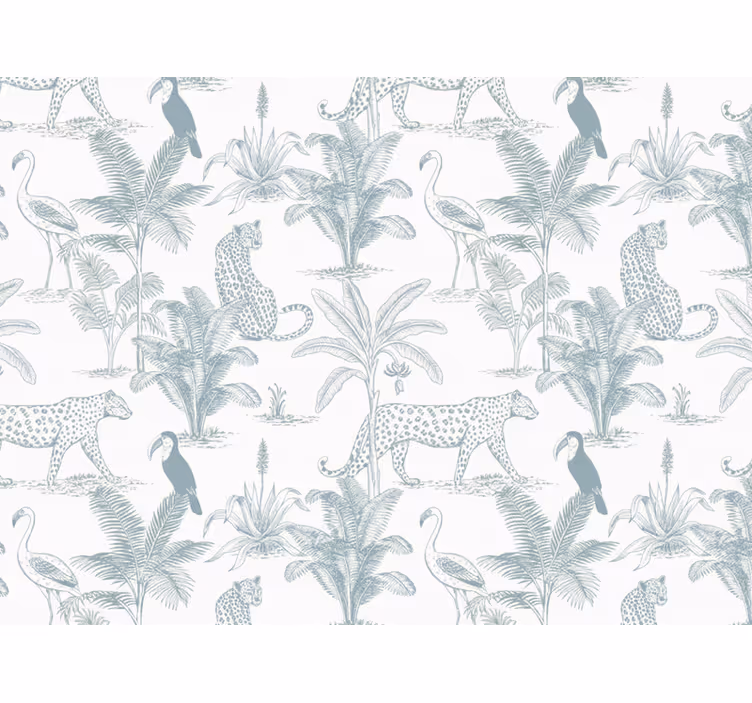 Animal wallpaper featuring elegant tropical animals - TenStickers