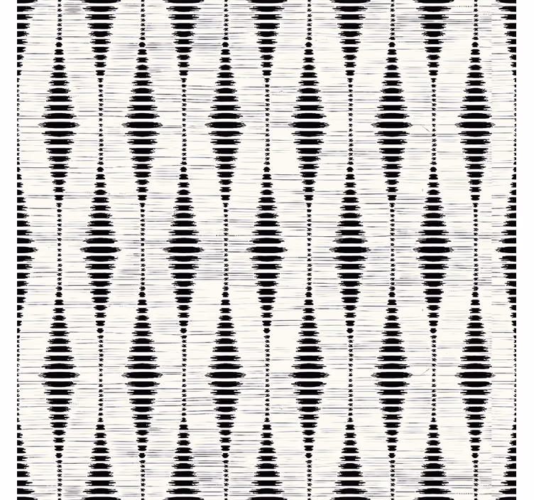 Shapes wallpaper black rabaul ikat design - TenStickers