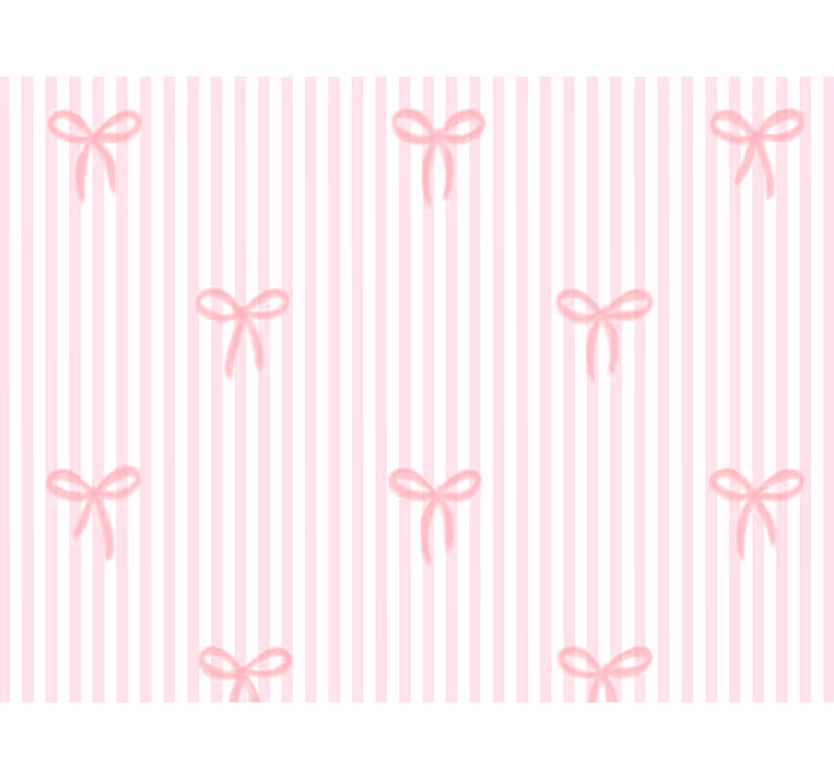 Kids wallpaper in pink stripes and bows - TenStickers