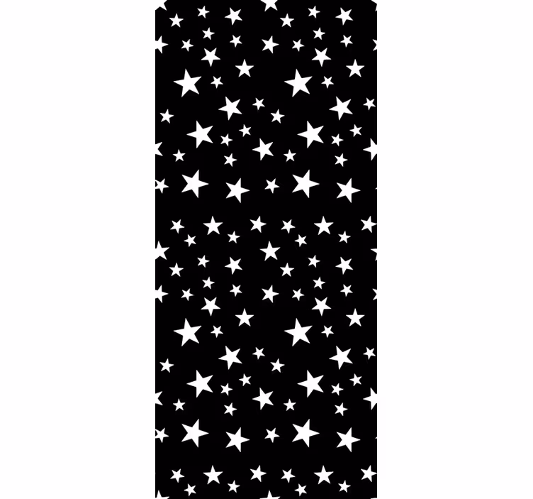 Star wallpaper in black and white elegance - TenStickers