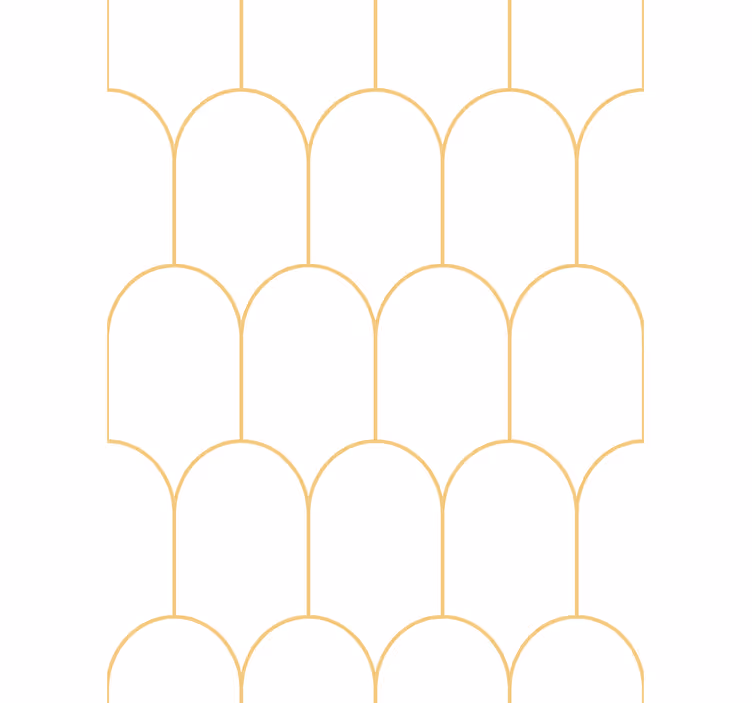 Living room wallpaper graceful golden arches - TenStickers