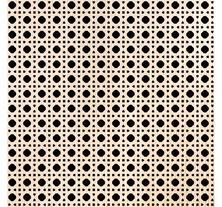 Living room wallpaper light brown caning - TenStickers