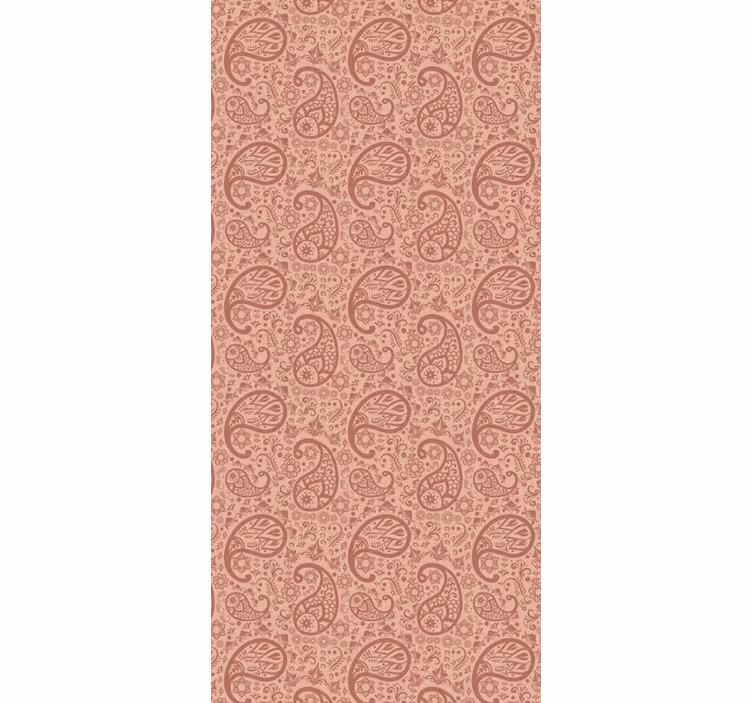 Living room wallpaper with graceful paisley pattern - TenStickers