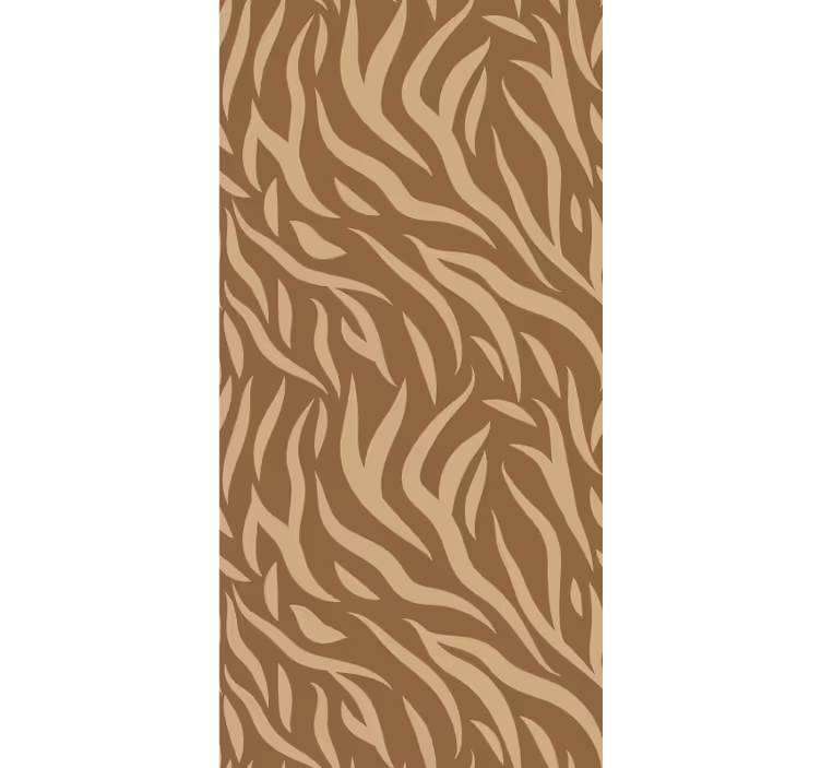 Bedroom wallpaper in brown and beige tiger pattern - TenStickers