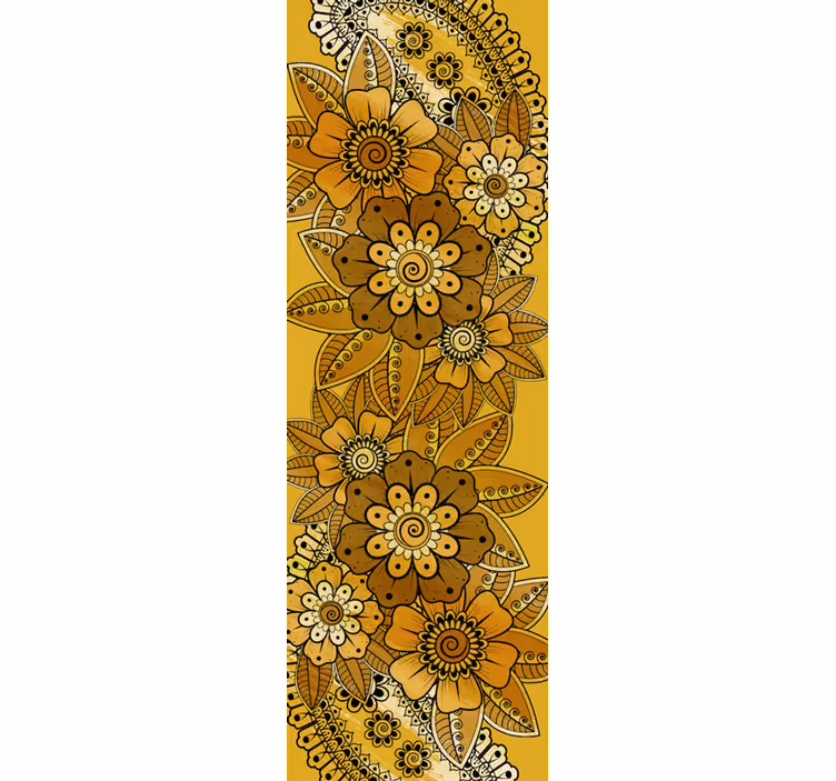 Floral ornament wallpaper in paisley indian style - TenStickers