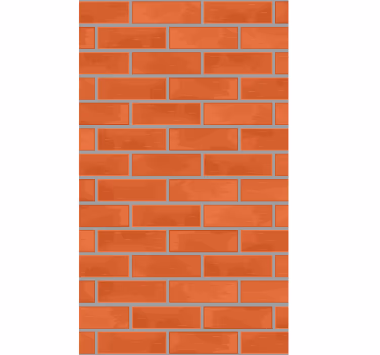 Ornamental wallpaper with red brick design - TenStickers