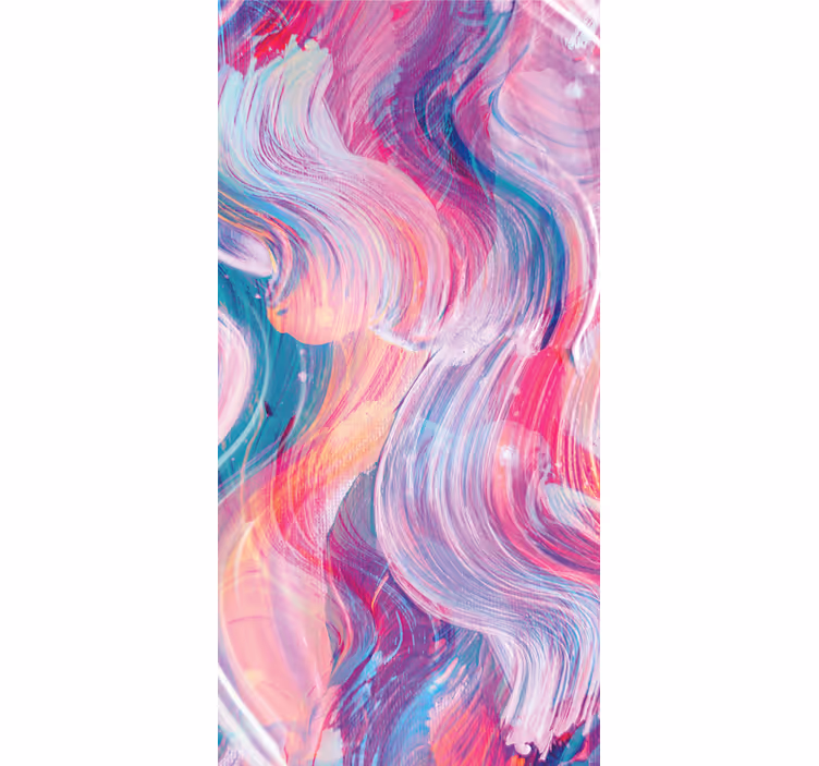 Ornamental wallpaper in vibrant oil paint strokes - TenStickers