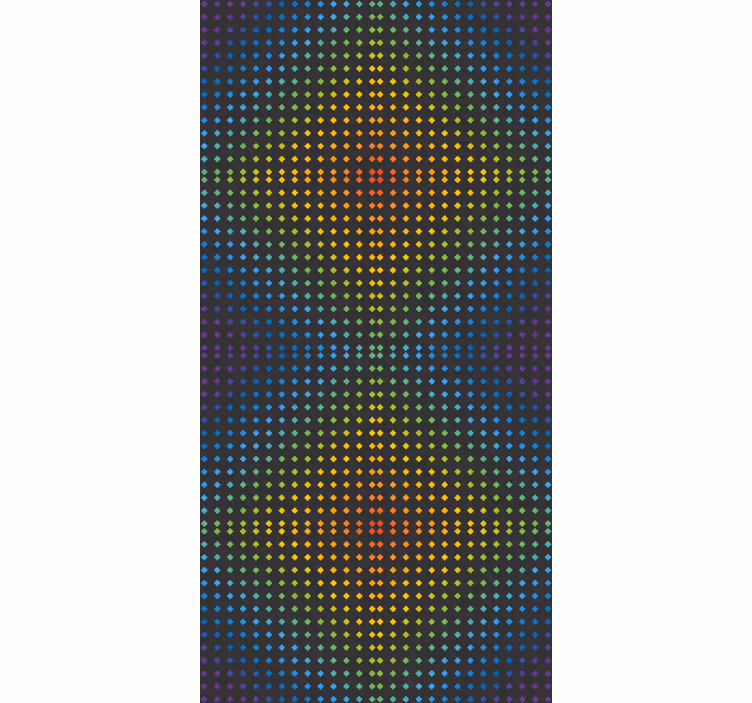 Ornamental wallpaper in colorful rainbow mosaic - TenStickers