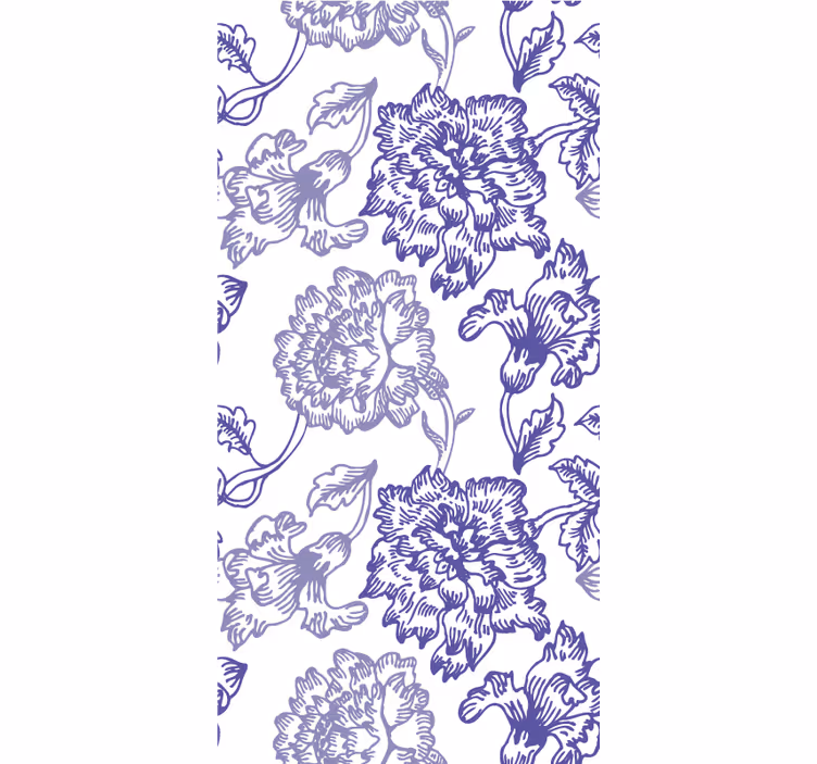 Ornamental wallpaper with elegant floral designs - TenStickers