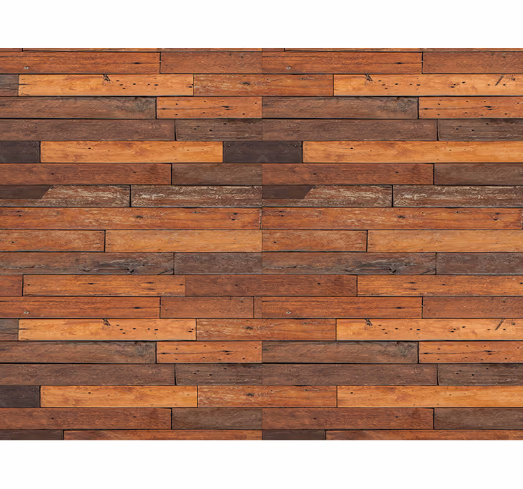 Bedroom wallpaper rustic plank texture design - TenStickers