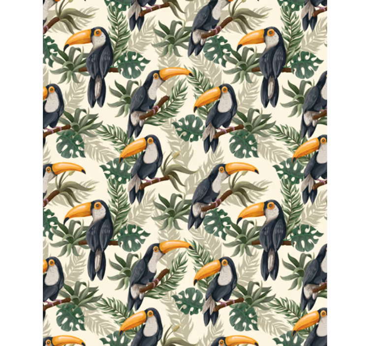 Animal wallpaper jungle toucans design - TenStickers