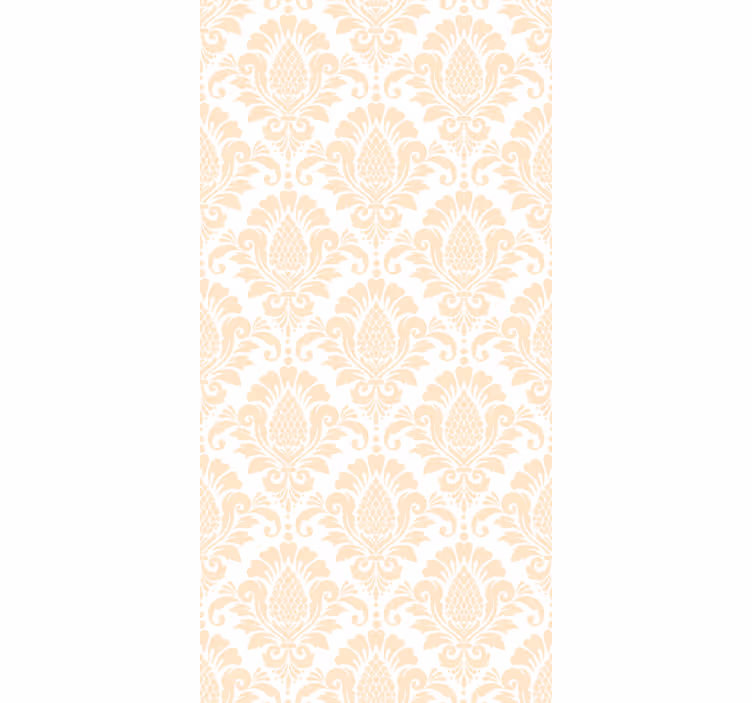 Bedroom wallpaper in beige damask pattern - TenStickers