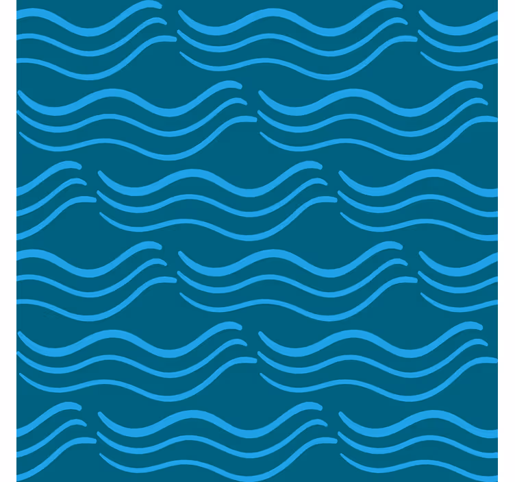 Bedroom wallpaper flowing aqua designs - TenStickers