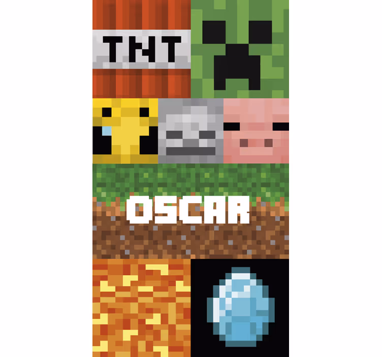 Texture pattern wallpaper in gaming geometric style - TenStickers