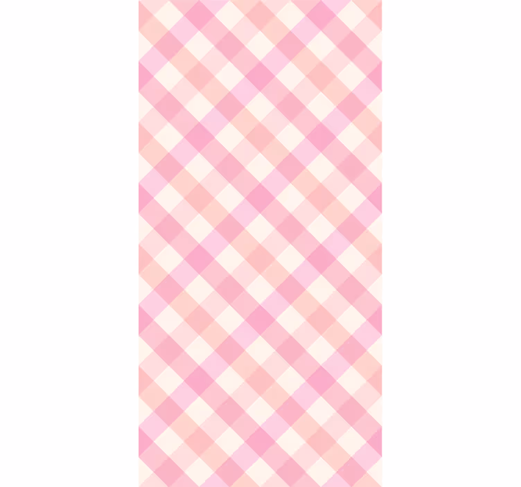 Texture pattern wallpaper pink checked design - TenStickers