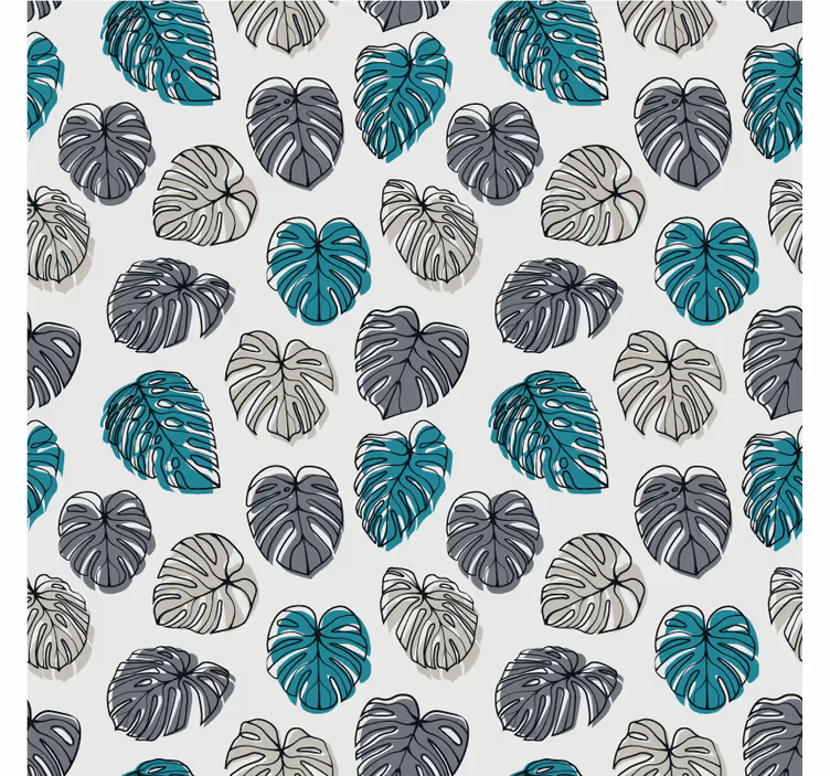 Bedroom wallpaper monstera leaf design - TenStickers