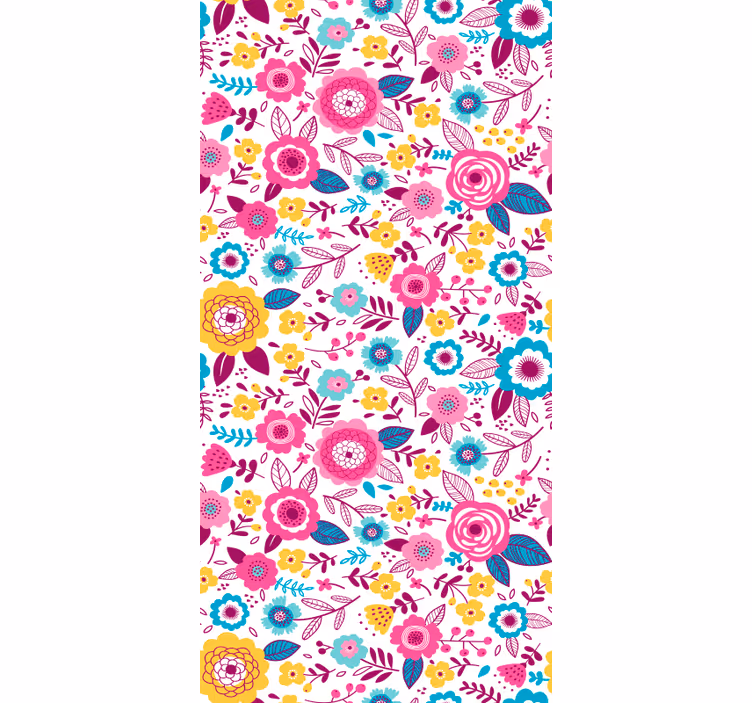 Vibrant botanical bedroom wallpaper - TenStickers