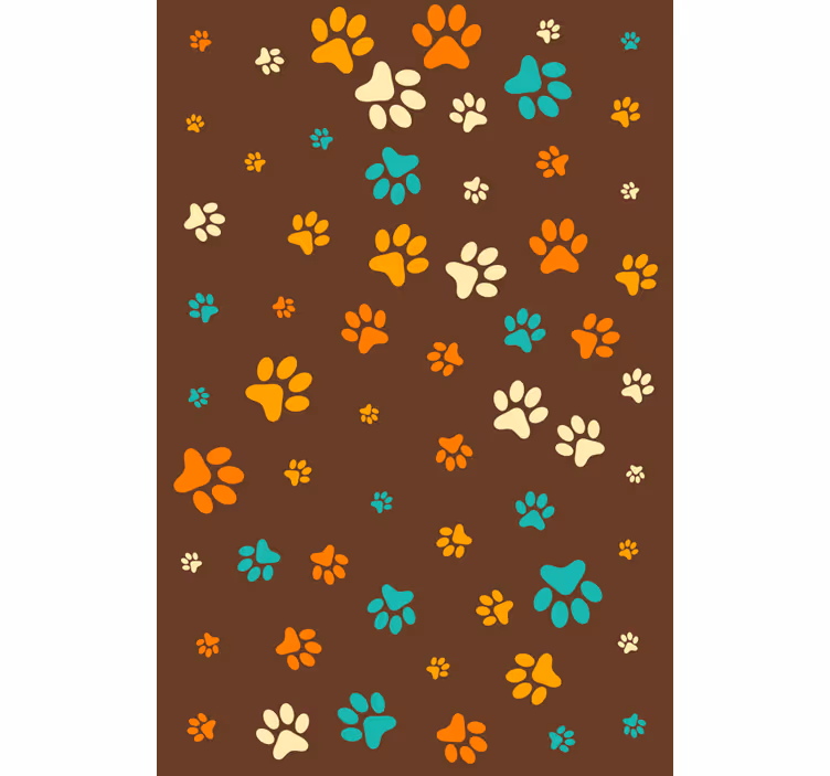 Animal wallpaper dog paw print design - TenStickers