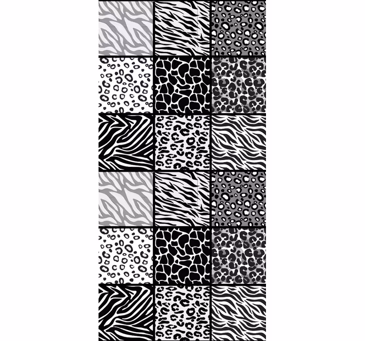Animal wallpaper featuring various animal prints - TenStickers