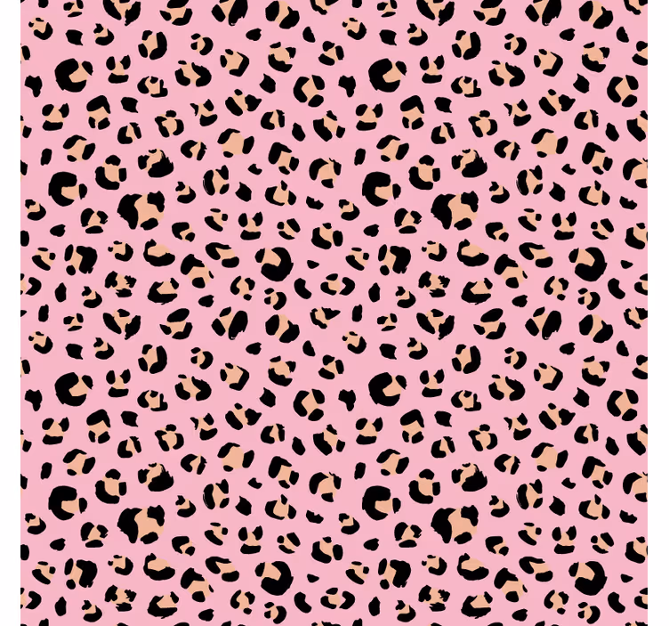 Animal wallpaper black and pink leopard design - TenStickers