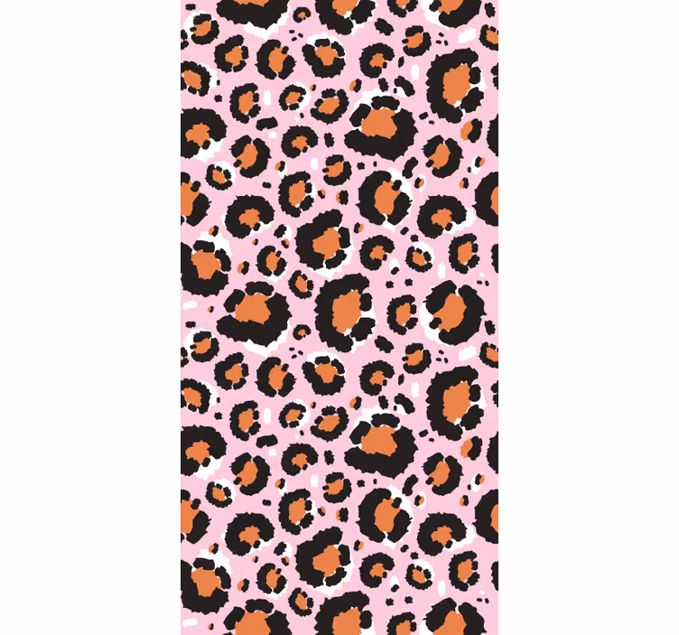 Animal wallpaper pink leopard design - TenStickers