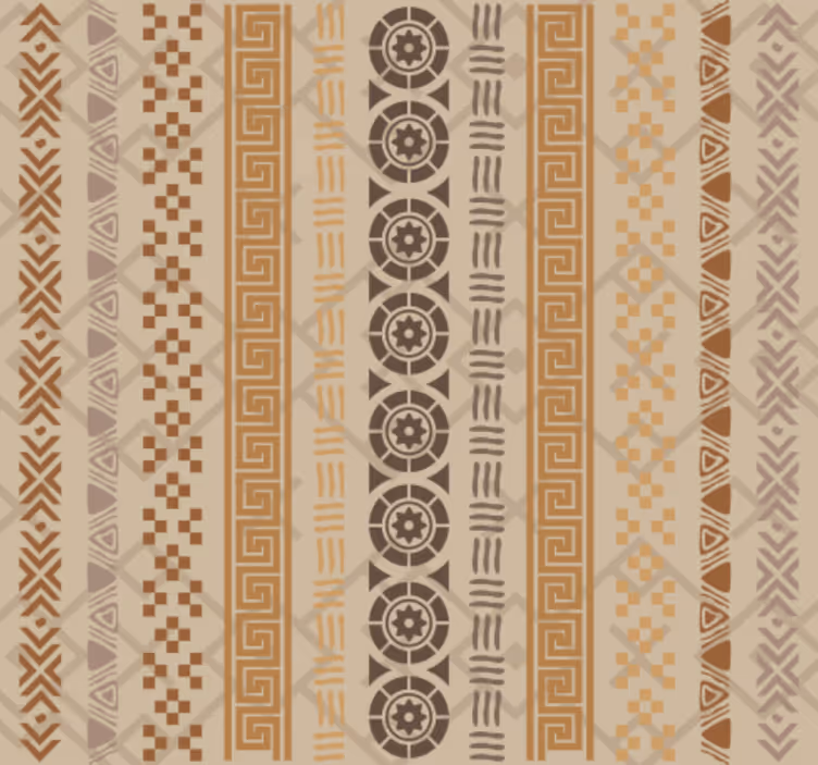 Office wallpaper with puzzle stamp effect in brown - TenStickers