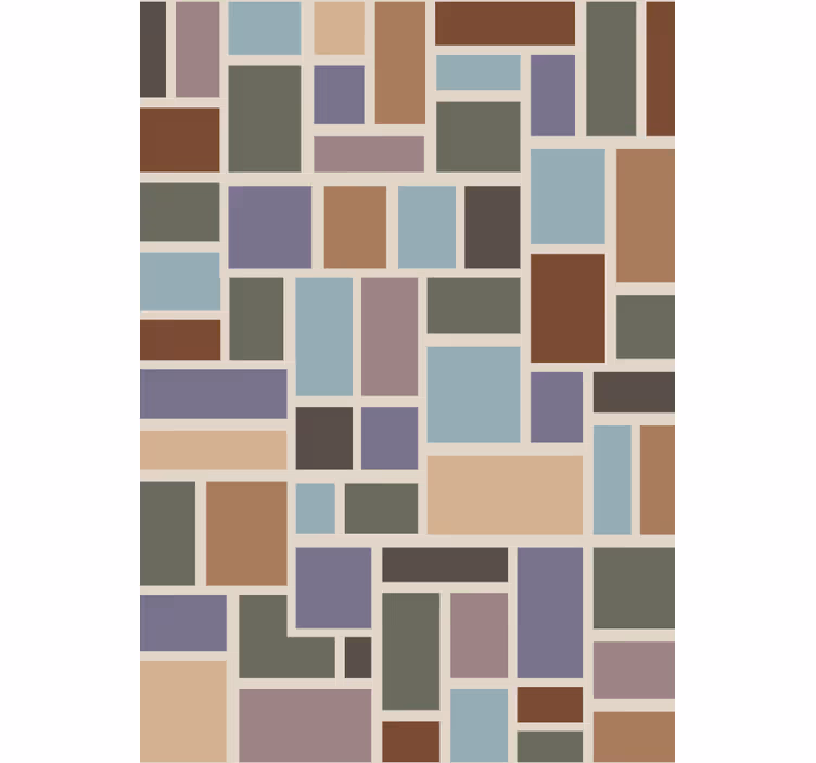Office wallpaper in vibrant modern tile design - TenStickers