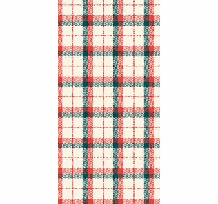 Office wallpaper christmas tartan design - TenStickers