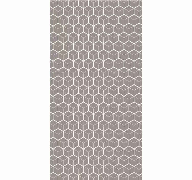 Office wallpaper gray and white hexagon design - TenStickers
