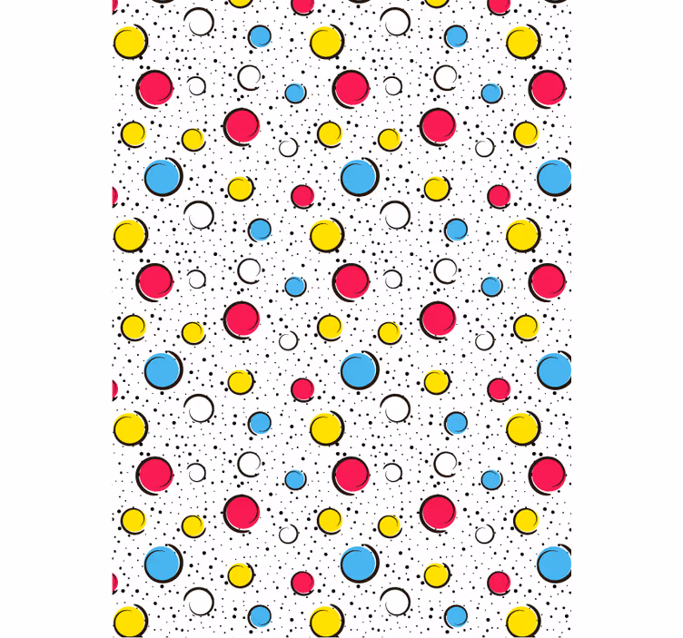 Hallway wallpaper in multicolored dots - TenStickers