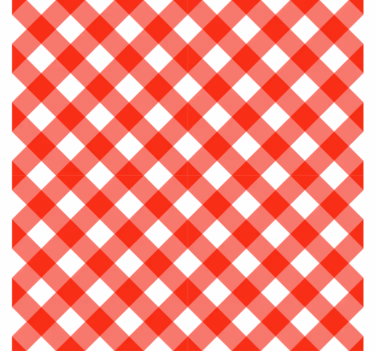 Hallway wallpaper red and white patterned squares - TenStickers