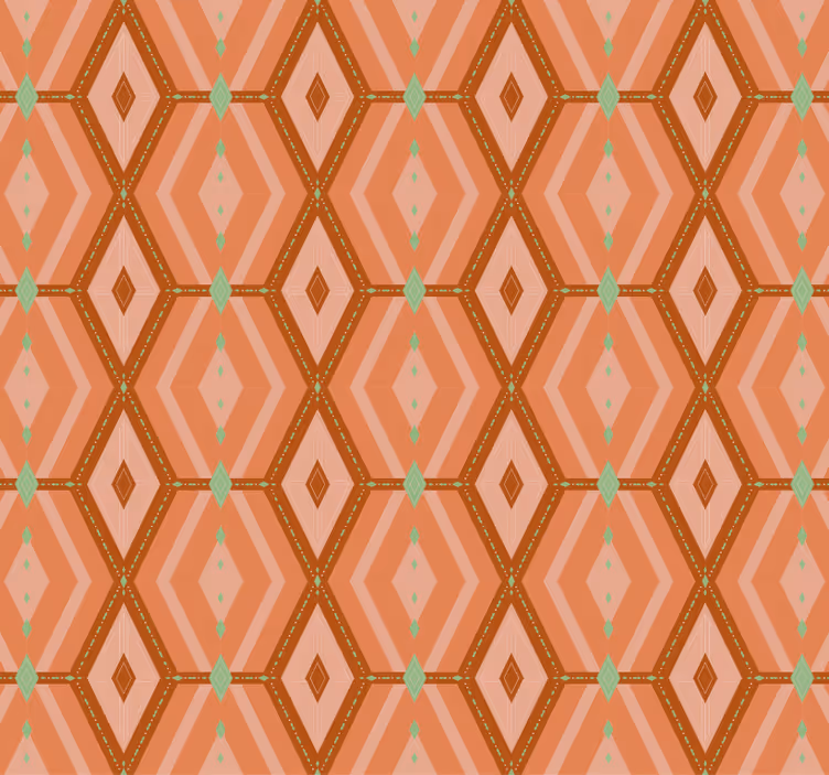 Hallway wallpaper 30s autumnal geometric hues - TenStickers