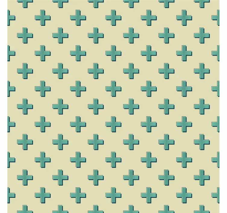 Geometric wallpaper in mint plus shapes - TenStickers