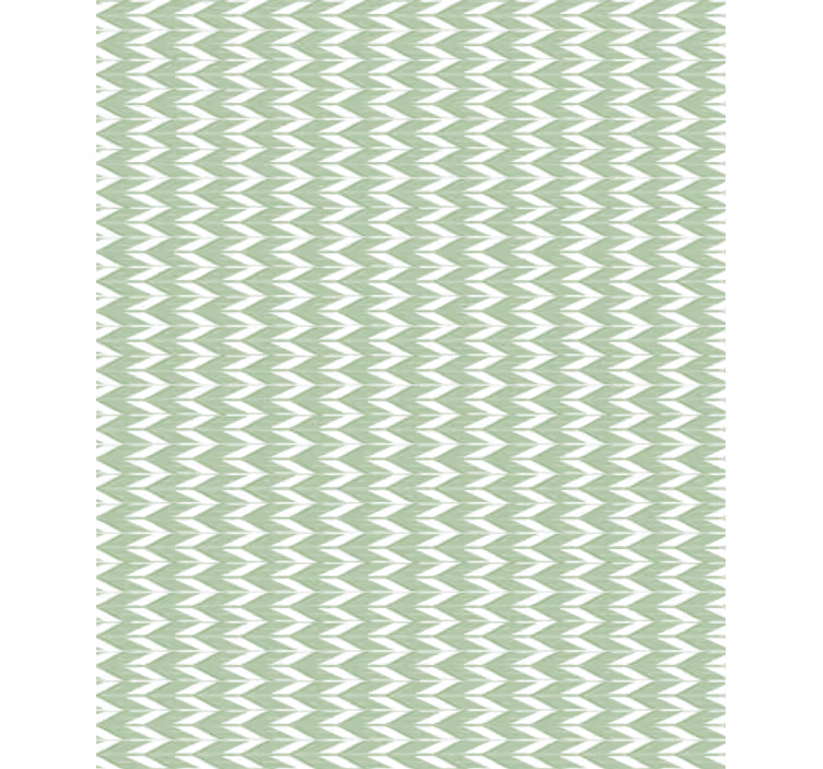 Geometric wallpaper chevron pattern green - TenStickers