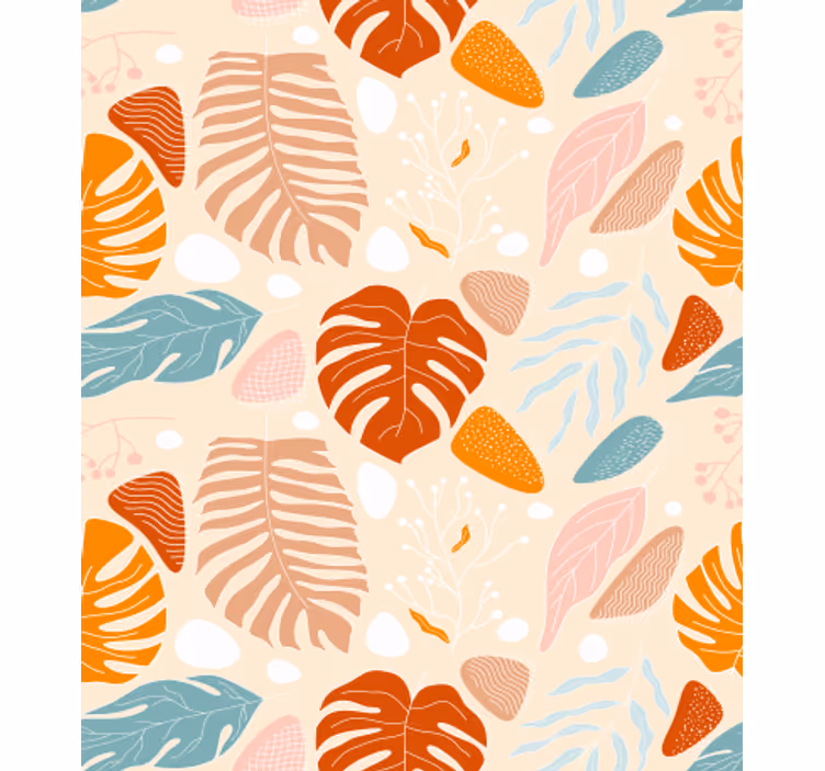 Nature wallpaper colourful leaves - TenStickers