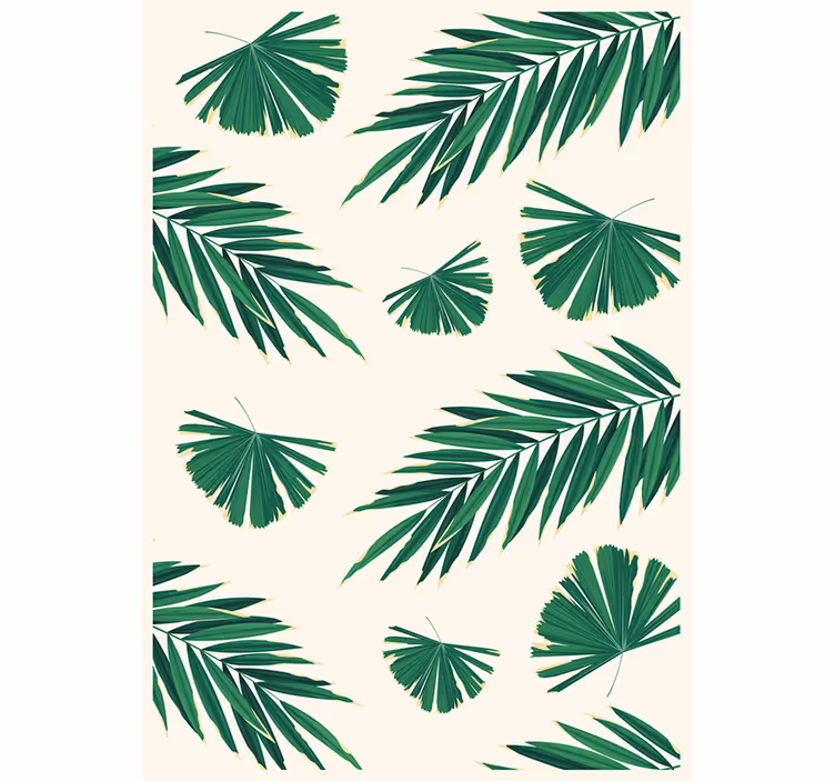 Nature wallpaper lush green leaves design - TenStickers