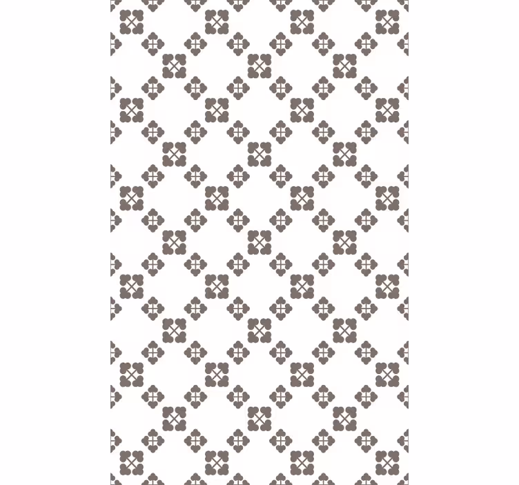 Nature wallpaper in beige four clovers design - TenStickers