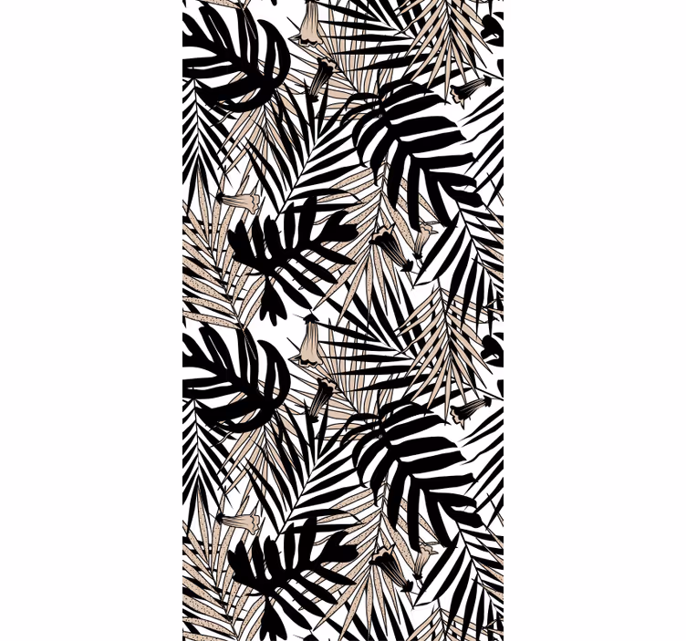 Nature wallpaper with tropical leaf design - TenStickers