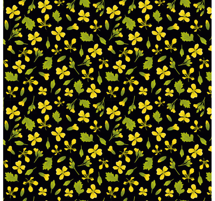Nature wallpaper with lively floral design - TenStickers